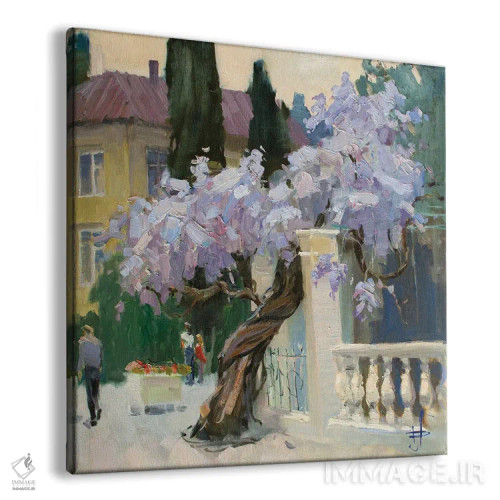 تابلو شکوفهدهی گیاه ویستریا اثر کنتس آرت (هنرمند یا استودیو) - نمای پرسپکتیو محصول