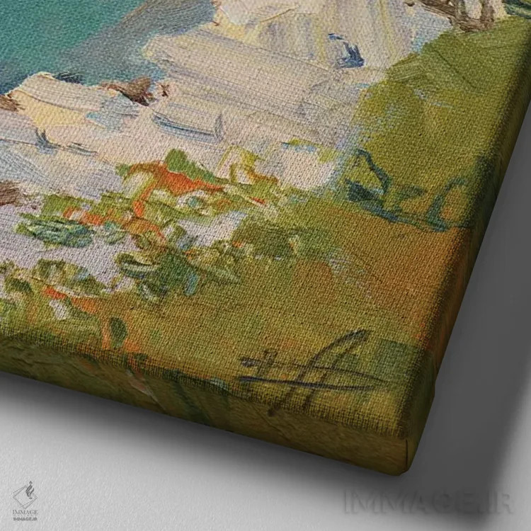 تابلو خانه تابستانی چخوف اثر کنتس آرت (هنرمند یا استودیو) - نمای نزدیک بافت بوم