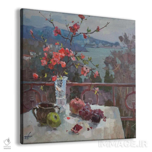 تابلو طبیعت بیجان به ژاپنی اثر کنتس آرت (هنرمند یا استودیو) - نمای پرسپکتیو محصول