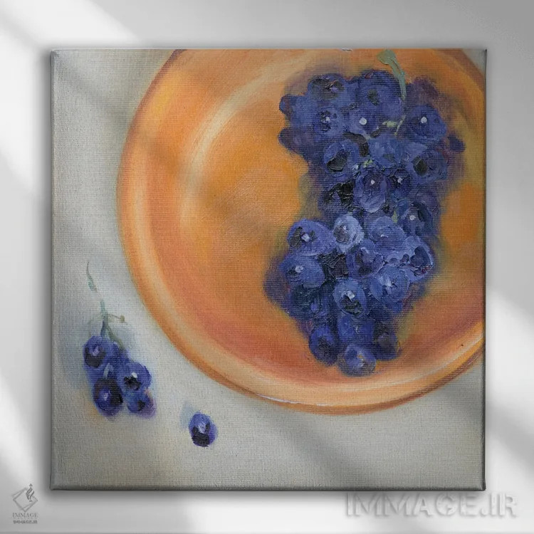 تابلو انگورها اثر کنتس آرت (هنرمند یا استودیو) - نمای روبهرو روی دیوار
