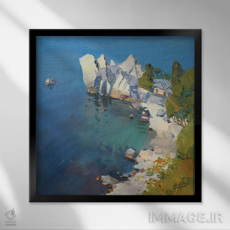 تابلو خانه تابستانی چخوف اثر کنتس آرت (هنرمند یا استودیو) - نمای قابدار مشکی