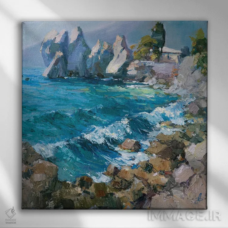 تابلو خانه تابستانی چخوف در گورزوف اثر کنتس آرت (هنرمند یا استودیو) - نمای روبهرو روی دیوار