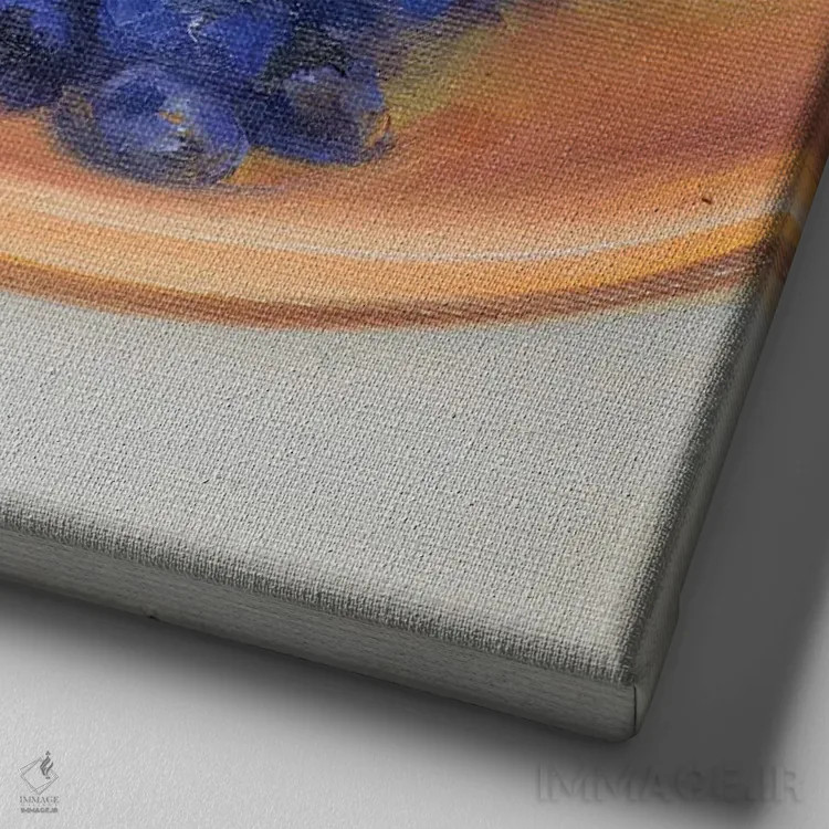 تابلو انگورها اثر کنتس آرت (هنرمند یا استودیو) - نمای نزدیک بافت بوم