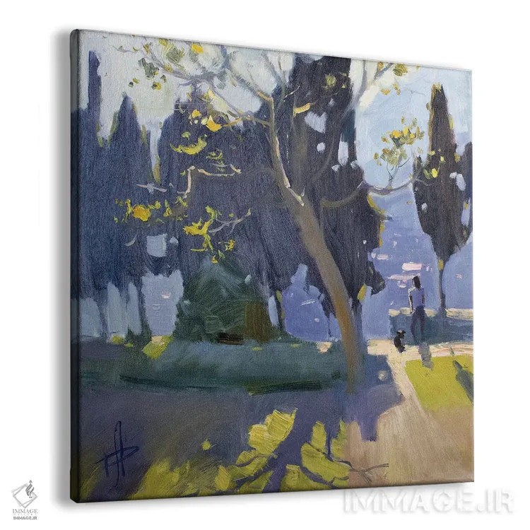 تابلو در سایه درختان اثر کنتس آرت (هنرمند یا استودیو) - نمای پرسپکتیو محصول