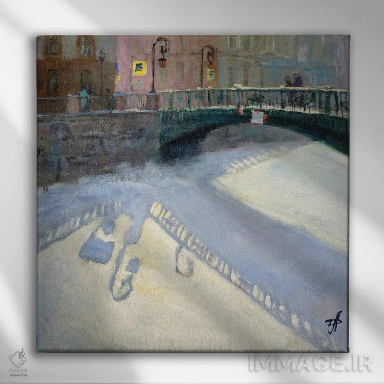 تابلو پل ایتالیایی سنپترزبورگ اثر کنتس آرت (هنرمند یا استودیو) - نمای روبهرو روی دیوار