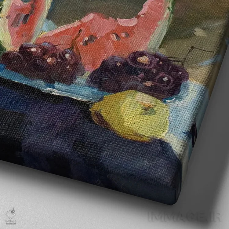 تابلو اوت داغ اثر کنتس آرت (هنرمند یا استودیو) - نمای نزدیک بافت بوم