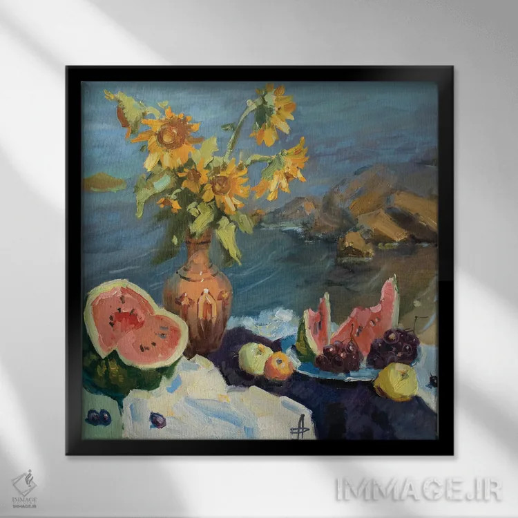 تابلو اوت داغ اثر کنتس آرت (هنرمند یا استودیو) - نمای قابدار مشکی