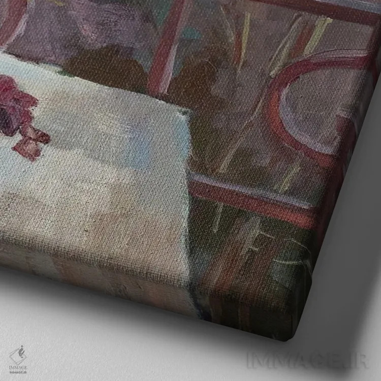 تابلو طبیعت بیجان به ژاپنی اثر کنتس آرت (هنرمند یا استودیو) - نمای نزدیک بافت بوم