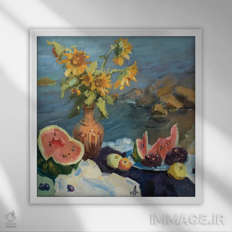 تابلو اوت داغ اثر کنتس آرت (هنرمند یا استودیو) - نمای قابدار سفید