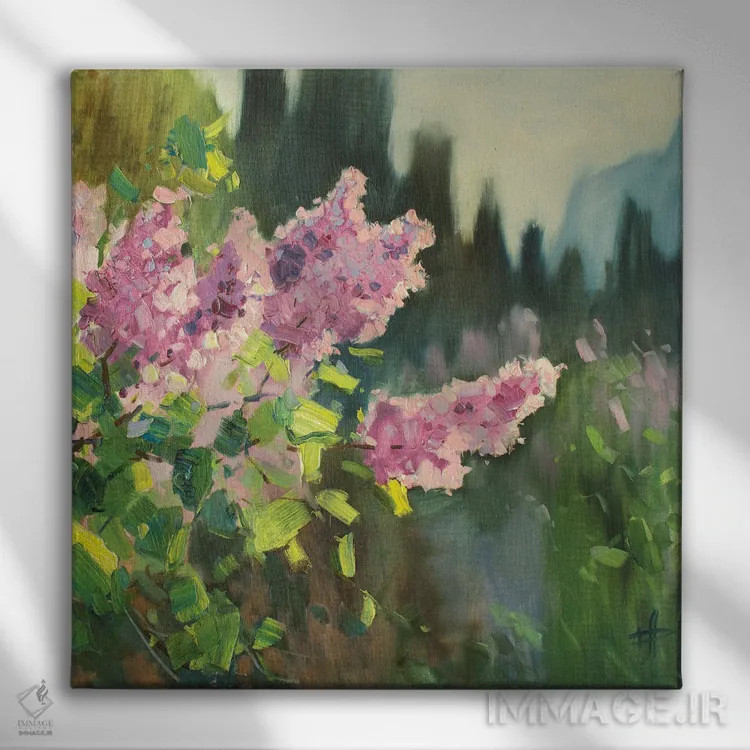 تابلو یاس بنفش IV اثر کنتس آرت (هنرمند یا استودیو) - نمای روبهرو روی دیوار