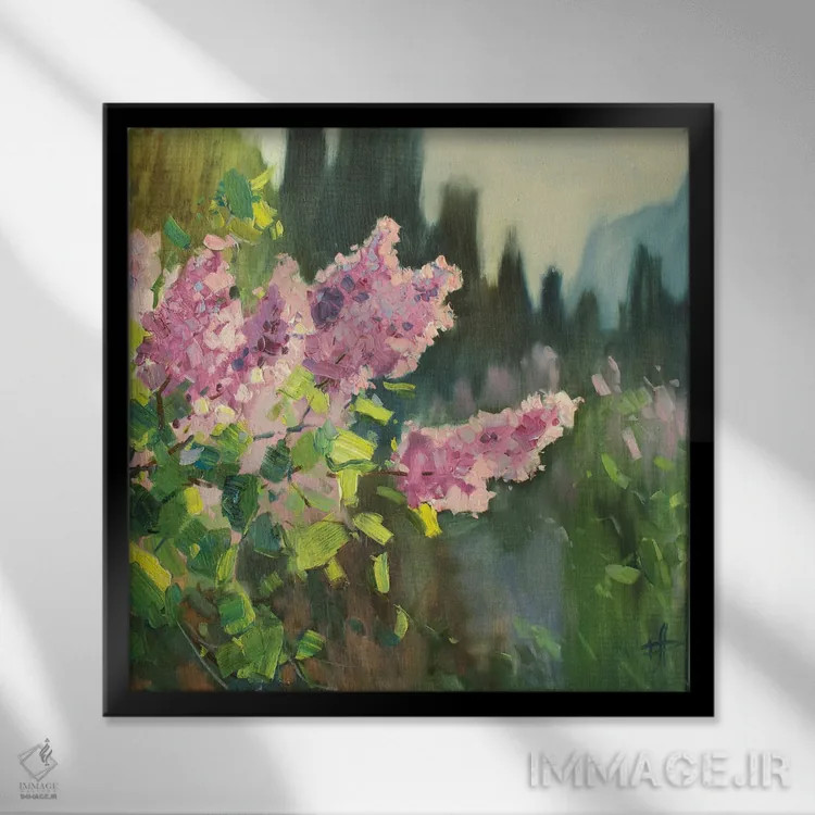 تابلو یاس بنفش IV اثر کنتس آرت (هنرمند یا استودیو) - نمای قابدار مشکی