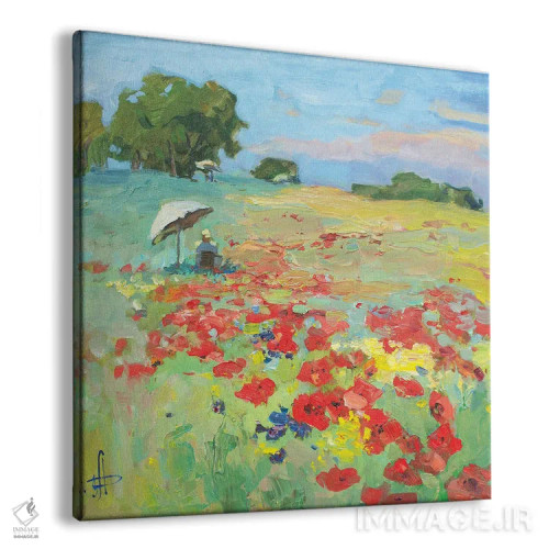 تابلو شکوفه ماکی در فضای باز اثر کنتس آرت (هنرمند یا استودیو) - نمای پرسپکتیو محصول