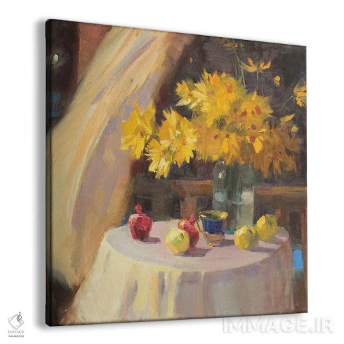 تابلو طبیعت بیجان شبانه اثر کنتس آرت (هنرمند یا استودیو) - نمای پرسپکتیو محصول