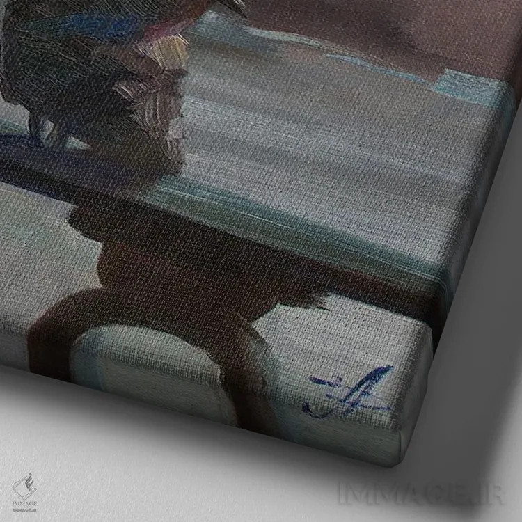 تابلو پل شیرها، سنپترزبورگ اثر کنتس آرت (هنرمند یا استودیو) - نمای نزدیک بافت بوم