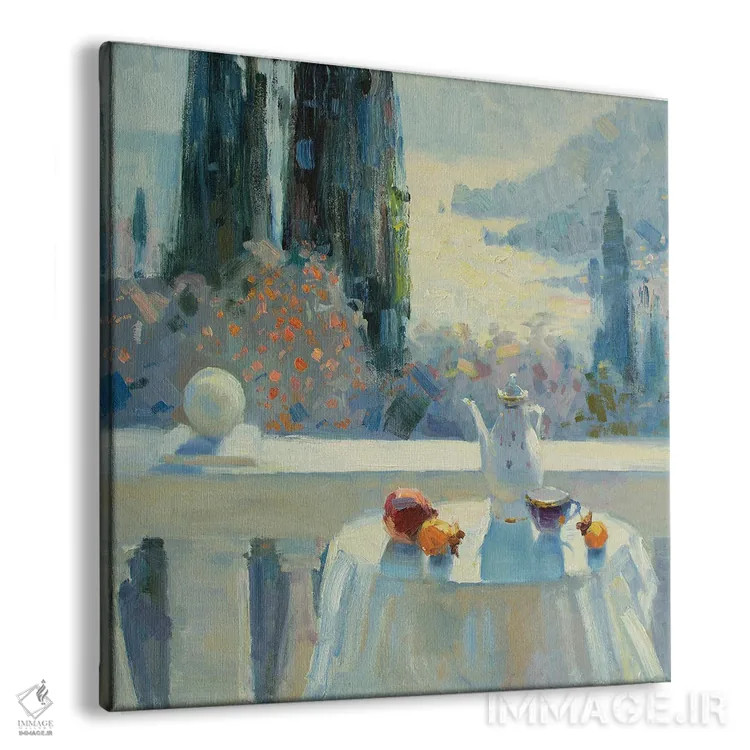 تابلو پاییز و فراوانی خرمالو اثر کنتس آرت (هنرمند یا استودیو) - نمای پرسپکتیو محصول