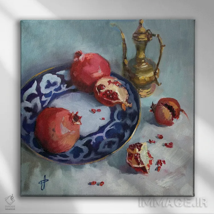 تابلو نقوش شرقی اثر کنتس آرت (هنرمند یا استودیو) - نمای روبهرو روی دیوار