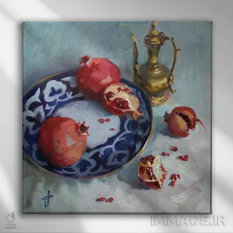 تابلو نقوش شرقی اثر کنتس آرت (هنرمند یا استودیو) - نمای روبهرو روی دیوار