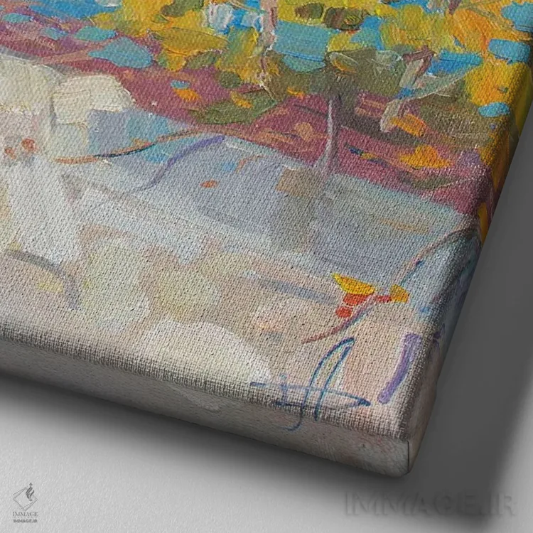 تابلو خیابان باریک آلوپکا اثر کنتس آرت (هنرمند یا استودیو) - نمای نزدیک بافت بوم