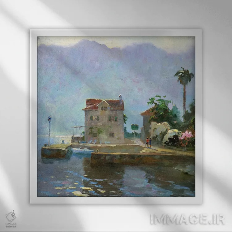 تابلو صبحگاهی در مونتهنگرو اثر کنتس آرت (هنرمند یا استودیو) - نمای قابدار سفید