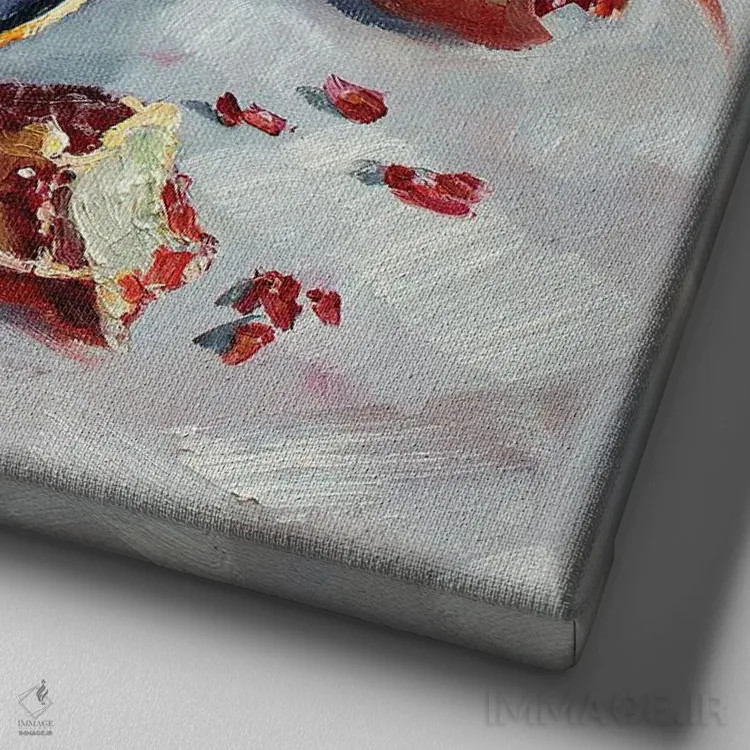 تابلو نقوش شرقی اثر کنتس آرت (هنرمند یا استودیو) - نمای نزدیک بافت بوم