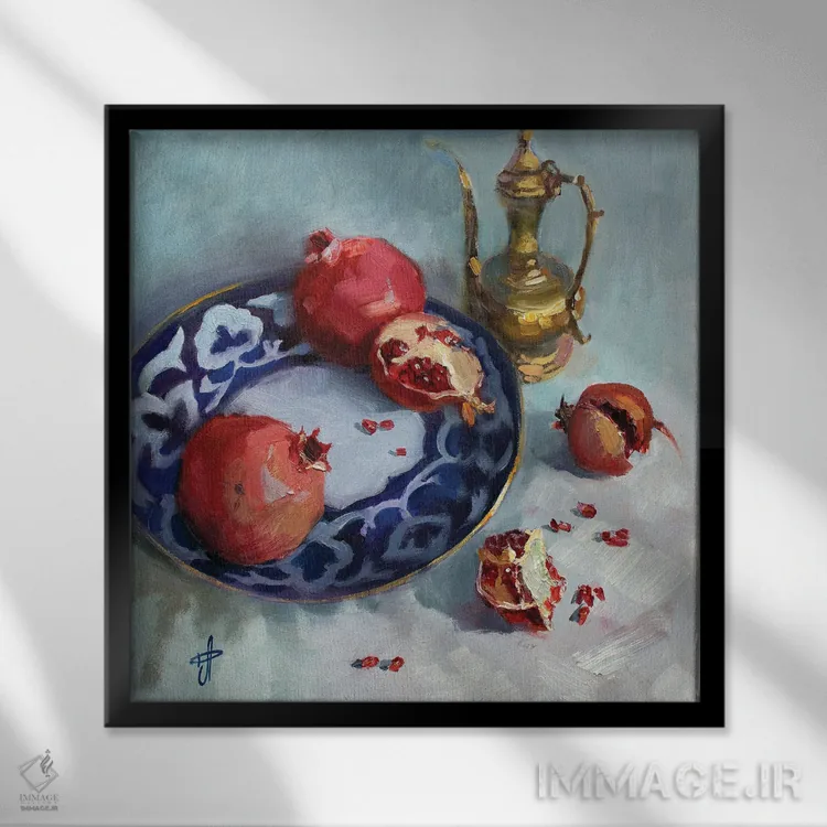 تابلو نقوش شرقی اثر کنتس آرت (هنرمند یا استودیو) - نمای قابدار مشکی