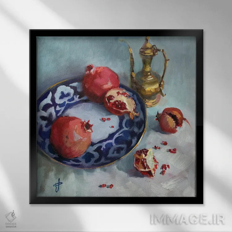 تابلو نقوش شرقی اثر کنتس آرت (هنرمند یا استودیو) - نمای قابدار مشکی