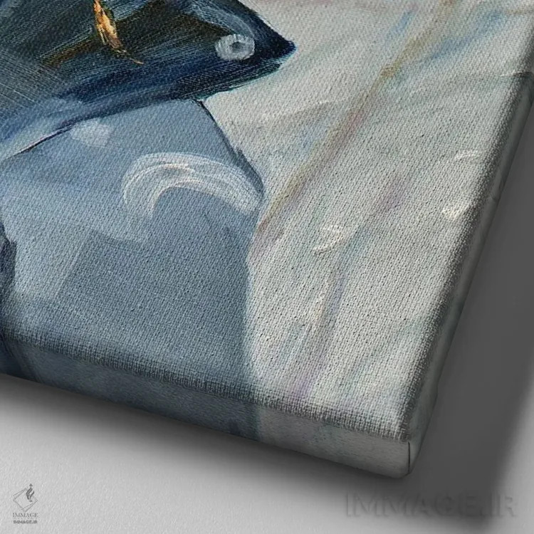 تابلو پرتره سفارشی اثر کنتس آرت (هنرمند یا استودیو) - نمای نزدیک بافت بوم