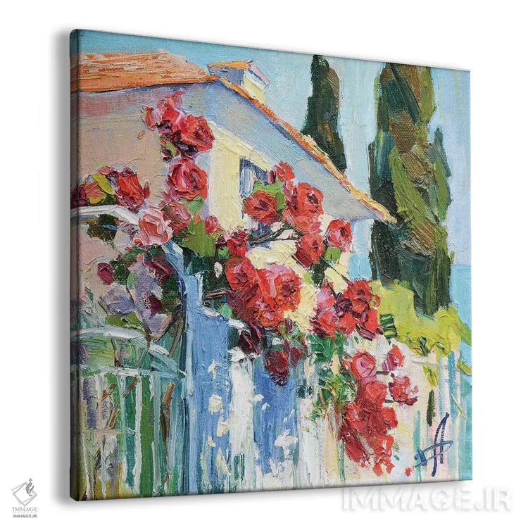 تابلو رزها در کوکتبل اثر کنتس آرت (هنرمند یا استودیو) - نمای پرسپکتیو محصول