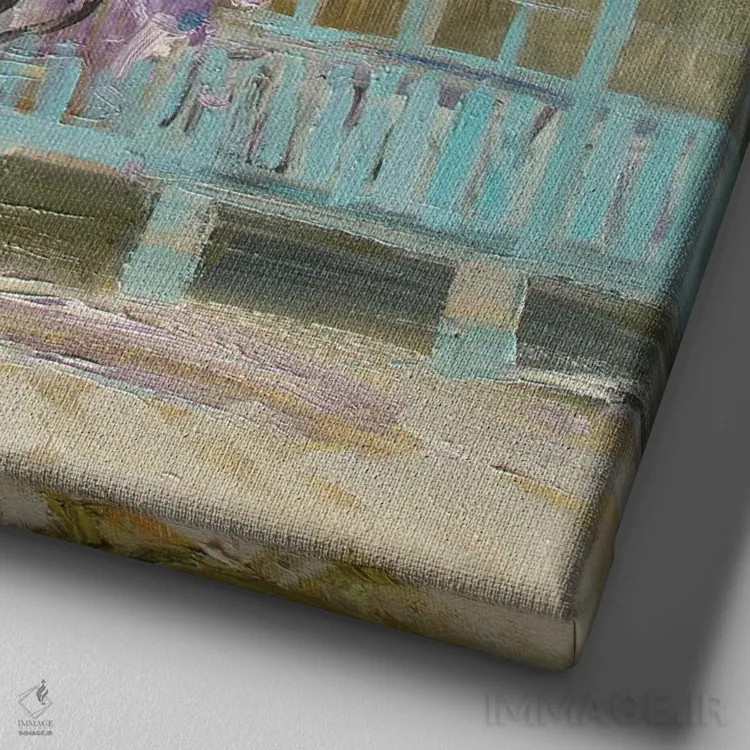 تابلو جشن ویستریا اثر کنتس آرت (هنرمند یا استودیو) - نمای نزدیک بافت بوم