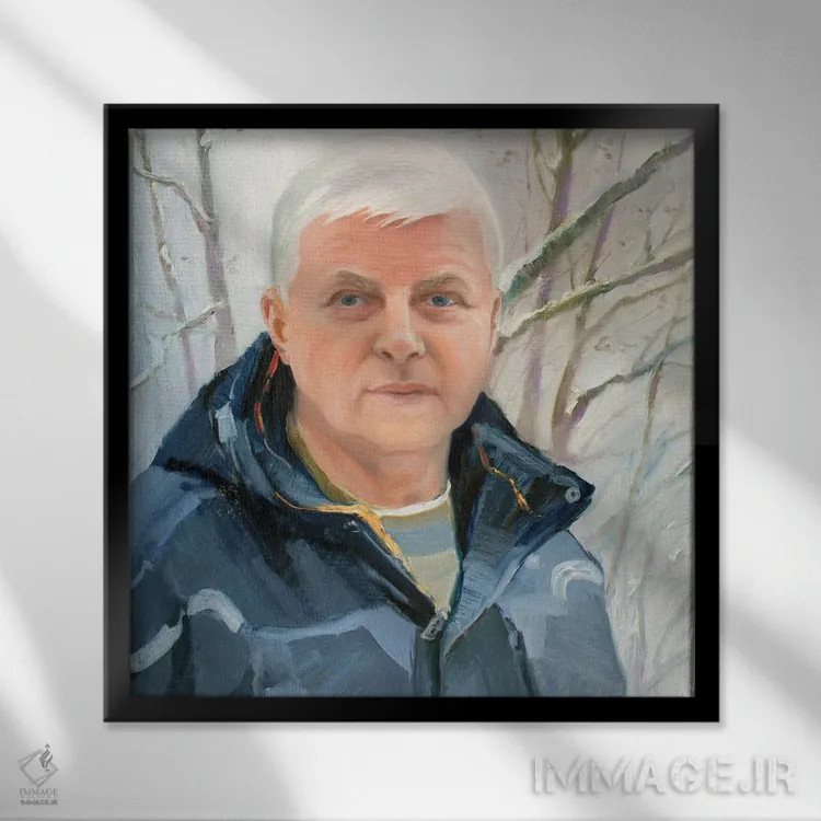 تابلو پرتره سفارشی اثر کنتس آرت (هنرمند یا استودیو) - نمای قابدار مشکی