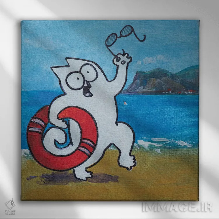 تابلو سایمون در تعطیلات I اثر کنتس آرت (هنرمند یا استودیو) - نمای روبهرو روی دیوار