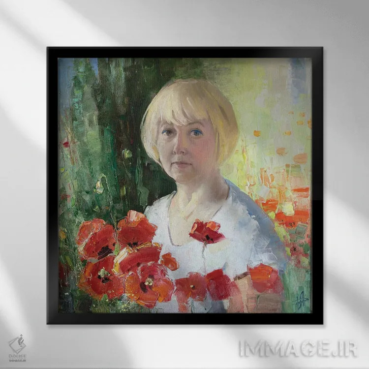 تابلو خودنگاره اثر کنتس آرت (هنرمند یا استودیو) - نمای قابدار مشکی