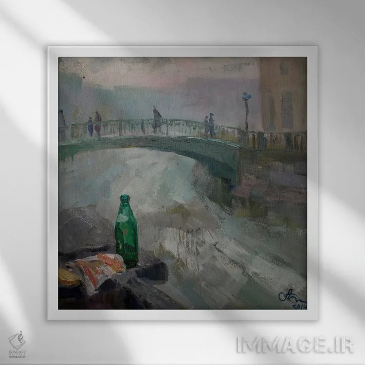 تابلو پل سننوی سنپترزبورگ اثر کنتس آرت (هنرمند یا استودیو) - نمای قابدار سفید