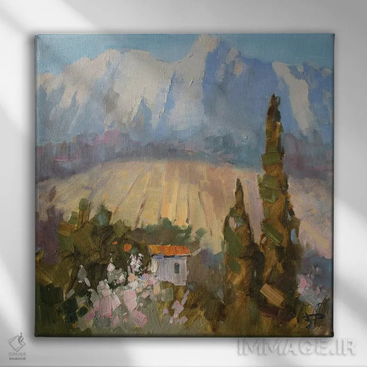 تابلو بهار در کوریزه II اثر کنتس آرت (هنرمند یا استودیو) - نمای روبهرو روی دیوار