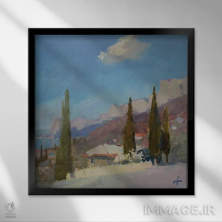 تابلو بهار در کوریزه I اثر کنتس آرت (هنرمند یا استودیو) - نمای قابدار مشکی