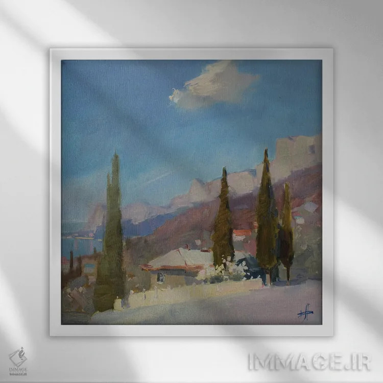 تابلو بهار در کوریزه I اثر کنتس آرت (هنرمند یا استودیو) - نمای قابدار سفید
