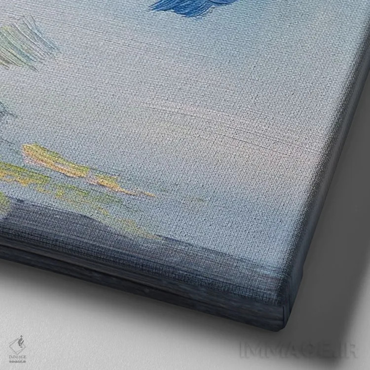 تابلو بنفشهها اثر کنتس آرت (هنرمند یا استودیو) - نمای نزدیک بافت بوم