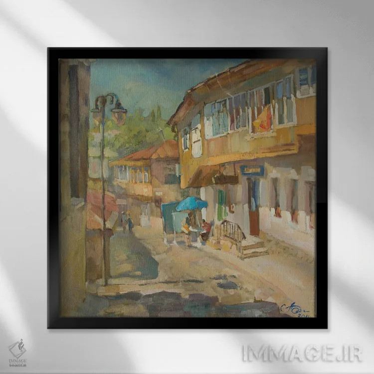 تابلو گورزوف آفتابی اثر کنتس آرت (هنرمند یا استودیو) - نمای قابدار مشکی