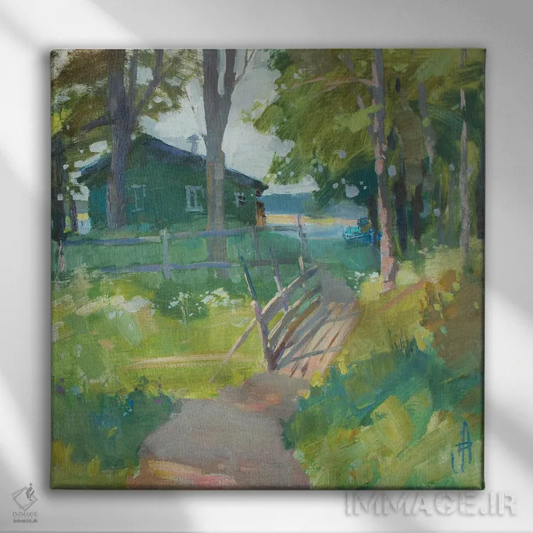 تابلو راه به چشمه مقدس اثر کنتس آرت (هنرمند یا استودیو) - نمای روبهرو روی دیوار