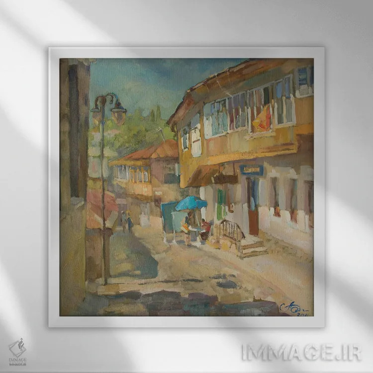 تابلو گورزوف آفتابی اثر کنتس آرت (هنرمند یا استودیو) - نمای قابدار سفید