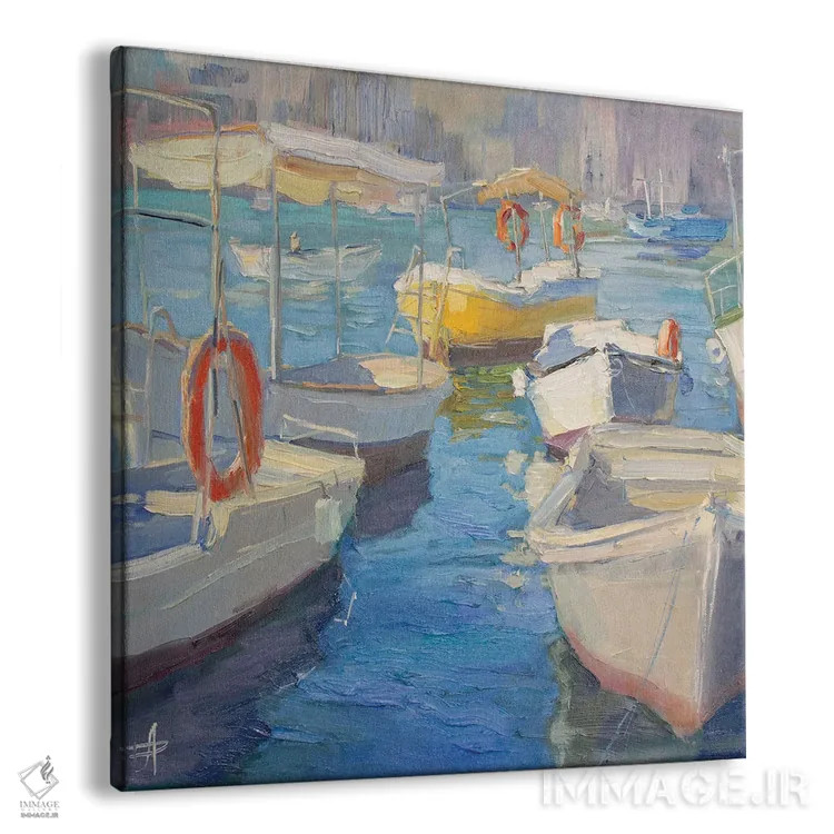 تابلو قایق زرد اثر کنتس آرت (هنرمند یا استودیو) - نمای پرسپکتیو محصول