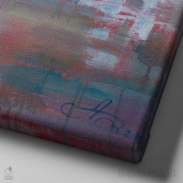 تابلو بندرگاه یانگون اثر کنتس آرت (هنرمند یا استودیو) - نمای نزدیک بافت بوم