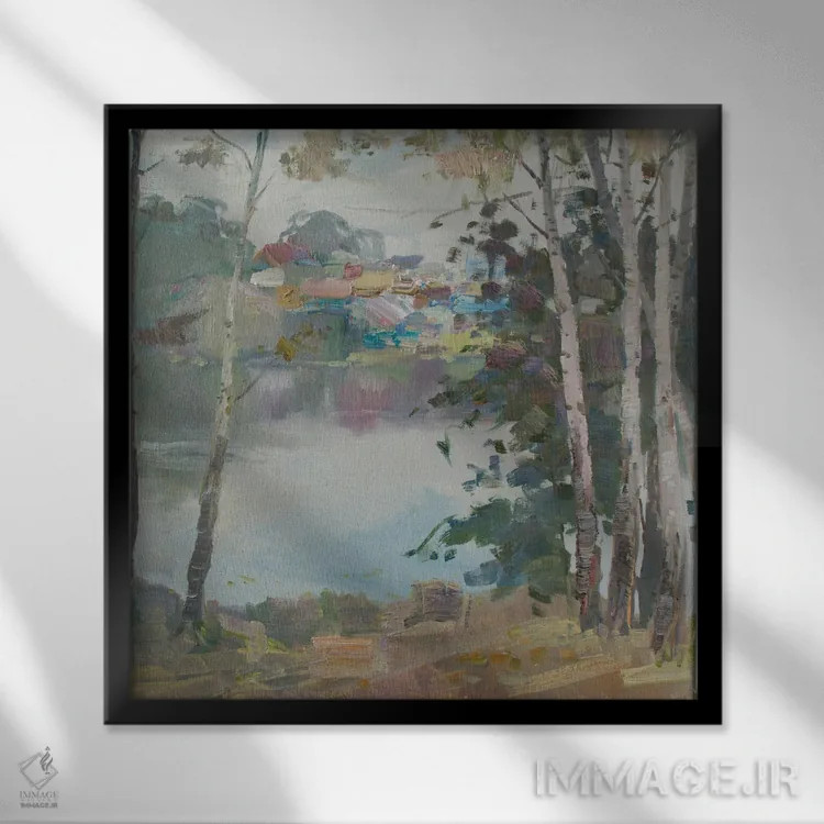 تابلو درخشش پاییز در شهر موروم اثر کنتس آرت (هنرمند یا استودیو) - نمای قابدار مشکی