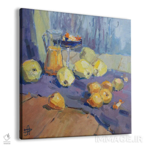 تابلو طبیعت بیجان به و خرمالو اثر کنتس آرت (هنرمند یا استودیو) - نمای پرسپکتیو محصول