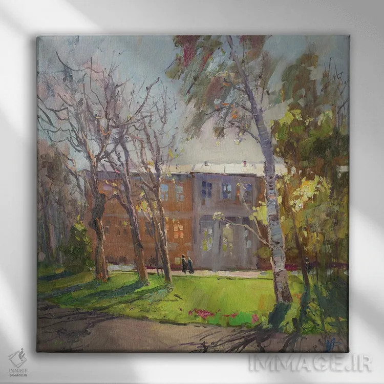 تابلو بهار در سن پترزبورگ اثر کنتس آرت (هنرمند یا استودیو) - نمای روبهرو روی دیوار
