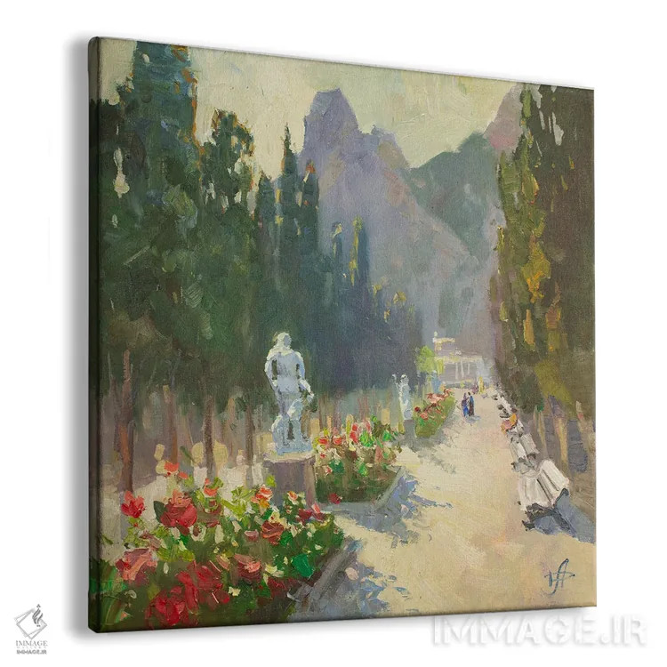 تابلو کوچه سروها اثر کنتس آرت (هنرمند یا استودیو) - نمای پرسپکتیو محصول