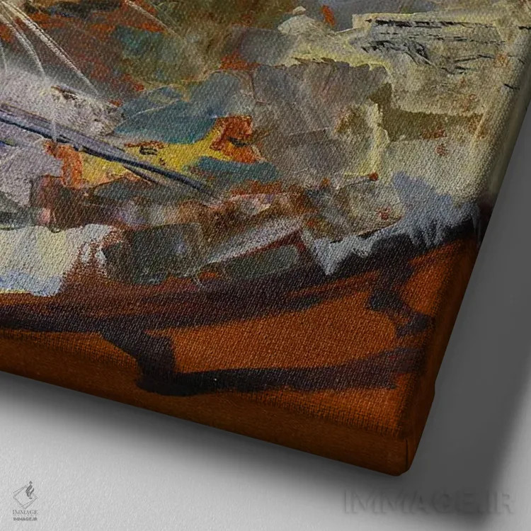 تابلو مرا به خانه ببر اثر کنتس آرت (هنرمند یا استودیو) - نمای نزدیک بافت بوم