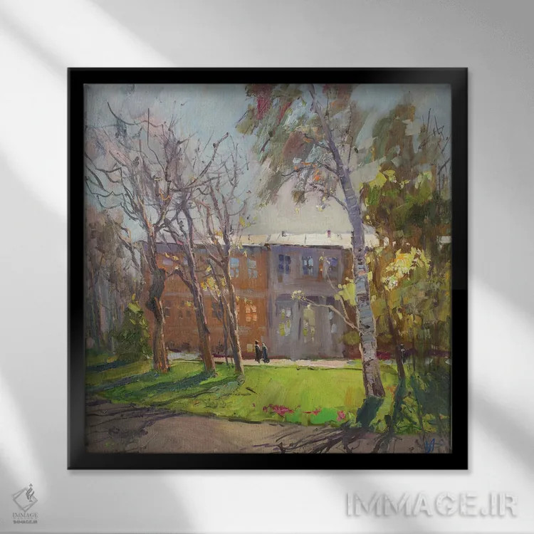 تابلو بهار در سن پترزبورگ اثر کنتس آرت (هنرمند یا استودیو) - نمای قابدار مشکی