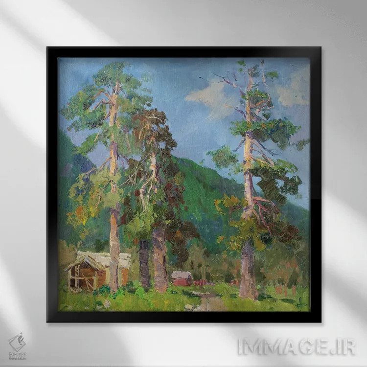 تابلو آرخیز؛ آفتاب پس از باران اثر کنتس آرت (هنرمند یا استودیو) - نمای قابدار مشکی