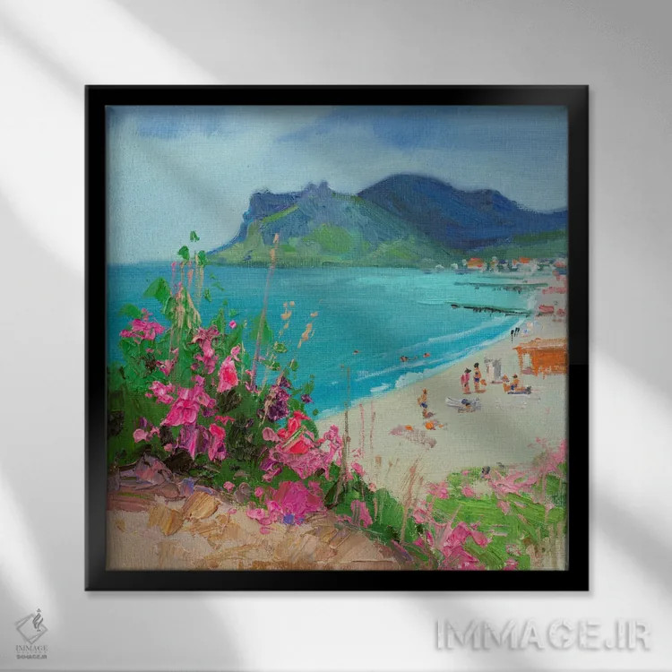 تابلو خلیج کوکتبل اثر کنتس آرت (هنرمند یا استودیو) - نمای قابدار مشکی